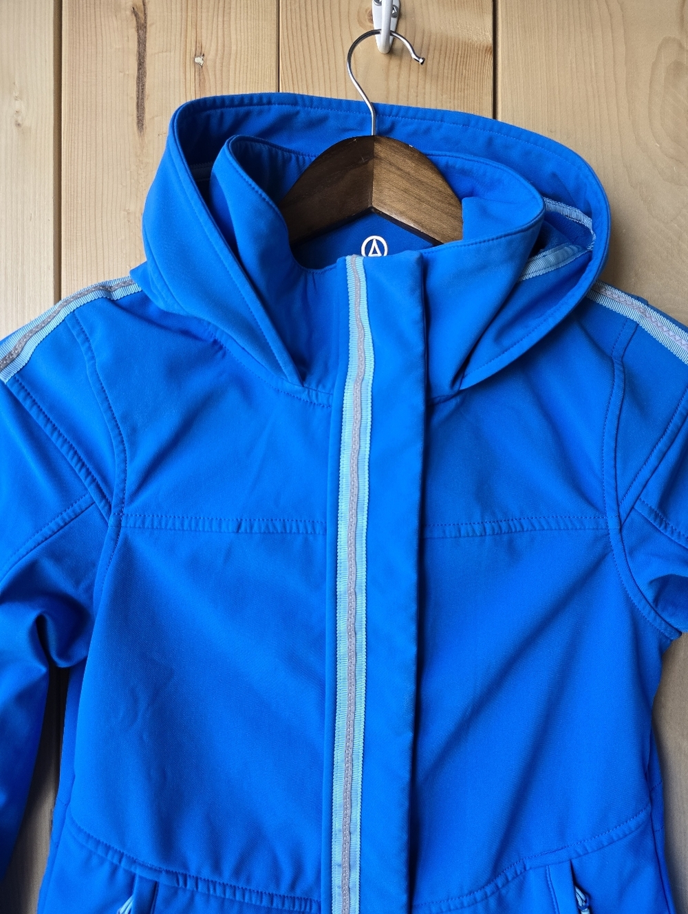Ivivva Blue Zip Up Hooded Softshell Jacket Spring Youth Size 10 - Picture 3 of 11